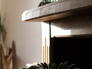 detailed image of wooden fireplace